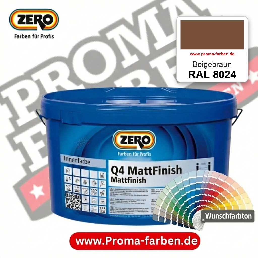 ZERO Q4 MattFinish RAL 8024 Beigebraun – im ZERO-MiX-System, online kaufen bei Proma Farben