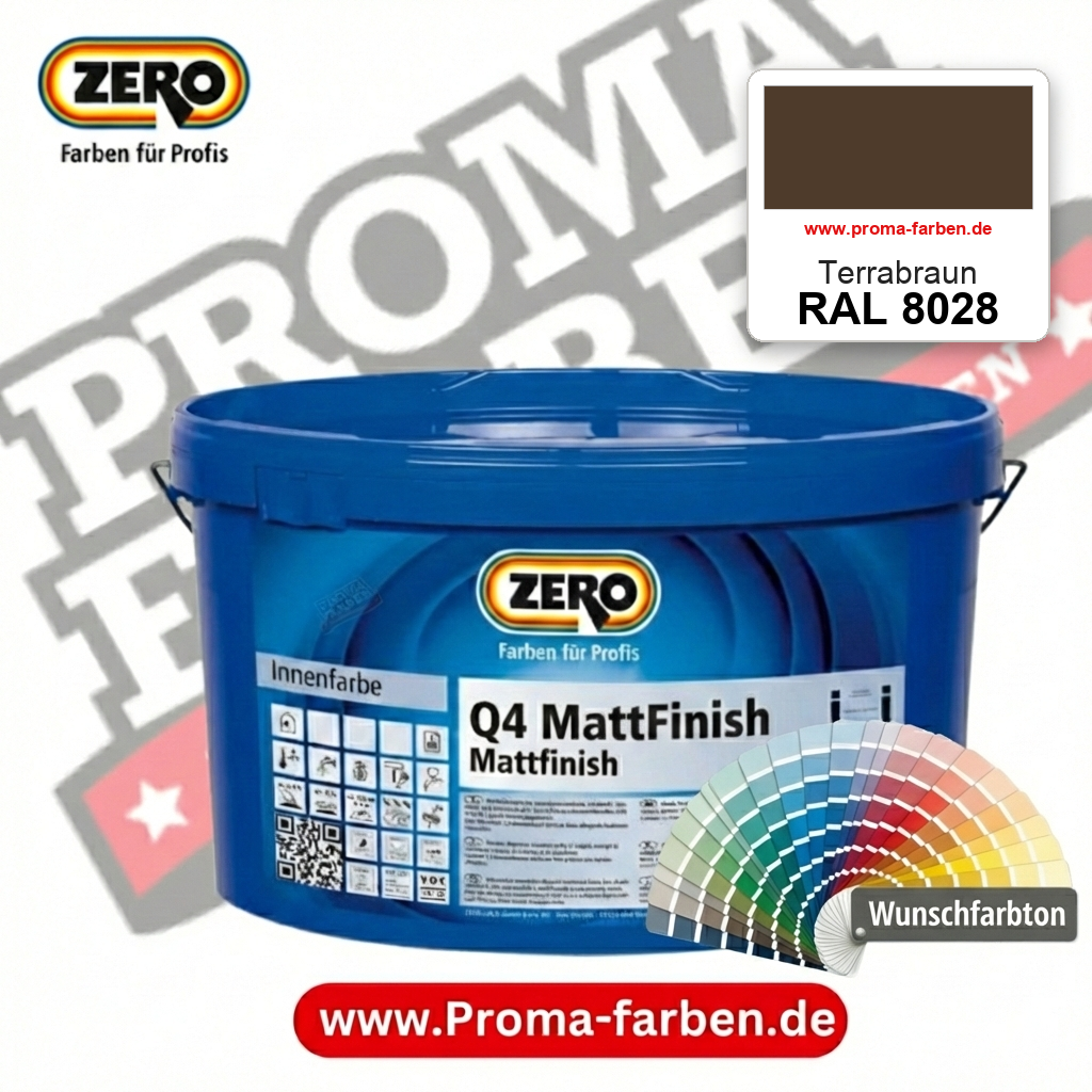 ZERO Q4 MattFinish RAL 8028 Terrabraun – im ZERO-MiX-System, online kaufen bei Proma Farben