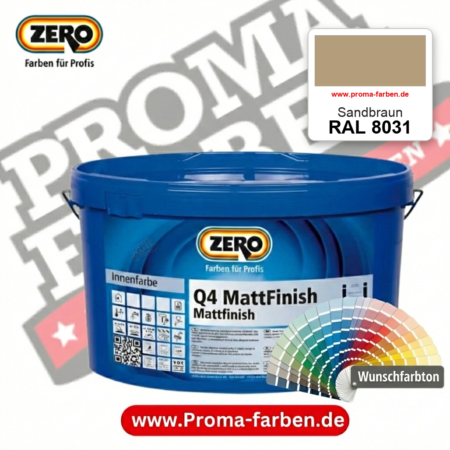 ZERO Q4 MattFinish RAL 8031 Sandbraun – im ZERO-MiX-System, online kaufen bei Proma Farben