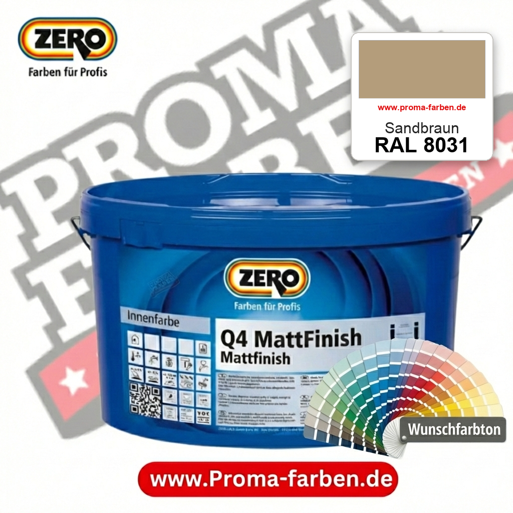 ZERO Q4 MattFinish RAL 8031 Sandbraun – im ZERO-MiX-System, online kaufen bei Proma Farben