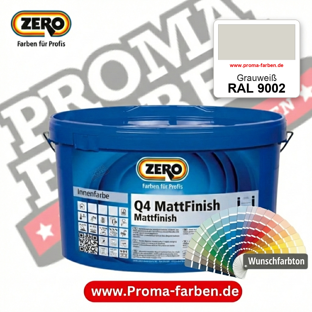 ZERO Q4 MattFinish RAL 9002 Grauweiß – im ZERO-MiX-System, online kaufen bei Proma Farben