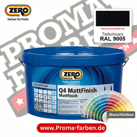 ZERO Q4 MattFinish RAL 9005 Tiefschwarz – im ZERO-MiX-System, online kaufen bei Proma Farben