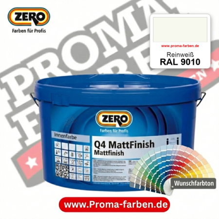 ZERO Q4 MattFinish RAL 9010 Reinweiß – im ZERO-MiX-System, online kaufen bei Proma Farben