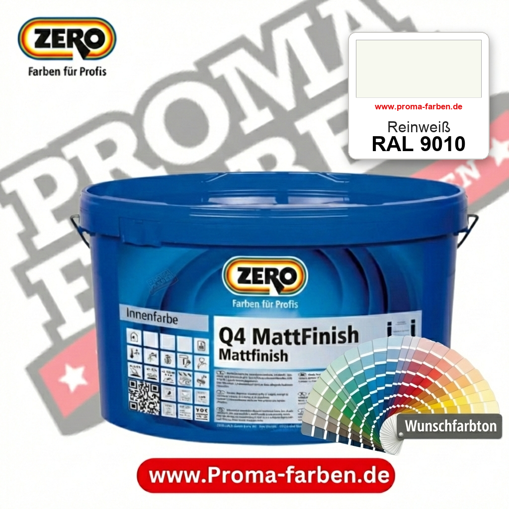 ZERO Q4 MattFinish RAL 9010 Reinweiß – im ZERO-MiX-System, online kaufen bei Proma Farben
