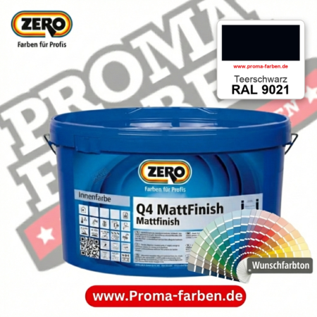 ZERO Q4 MattFinish RAL 9021 Teerschwarz – im ZERO-MiX-System, online kaufen bei Proma Farben