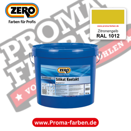 ZERO Sol-Silikatfarbe RAL 1012 Zitronengelb – im ZERO-MiX-System, online kaufen bei Proma Farben