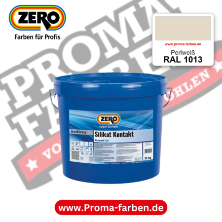 ZERO Sol-Silikatfarbe RAL 1013 Perlweiß – im ZERO-MiX-System, online kaufen bei Proma Farben