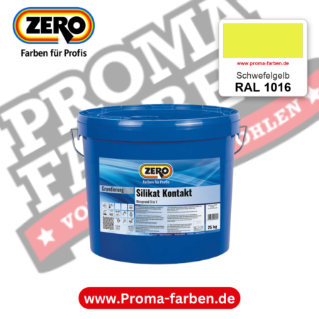 ZERO Sol-Silikatfarbe RAL 1016 Schwefelgelb – im ZERO-MiX-System, online kaufen bei Proma Farben