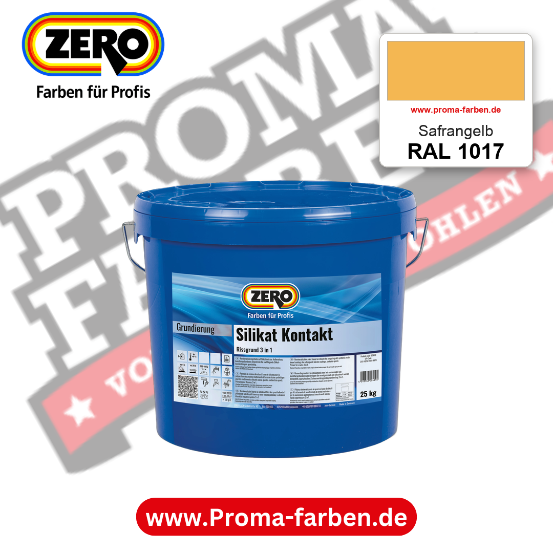 ZERO Sol-Silikatfarbe RAL 1017 Safrangelb – im ZERO-MiX-System, online kaufen bei Proma Farben
