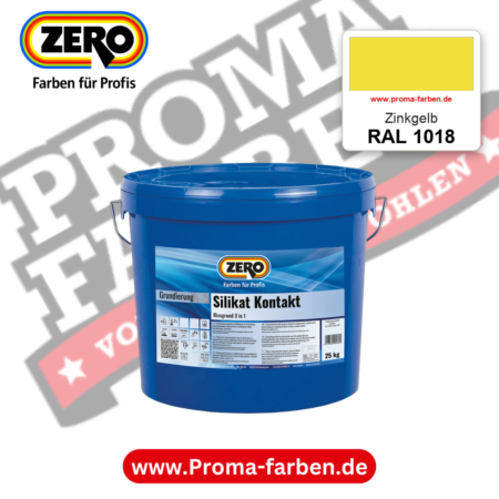 ZERO Sol-Silikatfarbe RAL 1018 Zinkgelb – im ZERO-MiX-System, online kaufen bei Proma Farben