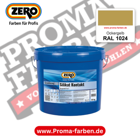 ZERO Sol-Silikatfarbe RAL 1024 Ockergelb – im ZERO-MiX-System, online kaufen bei Proma Farben