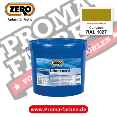 ZERO Sol-Silikatfarbe RAL 1027 Currygelb – im ZERO-MiX-System, online kaufen bei Proma Farben