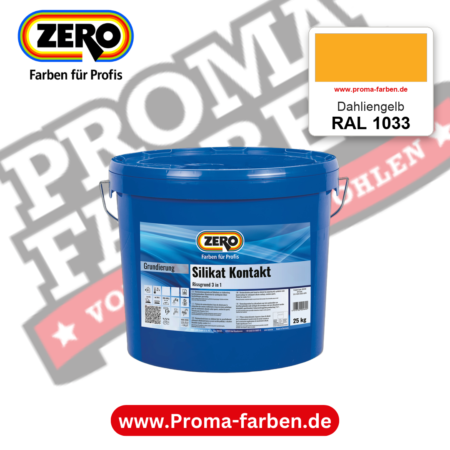 ZERO Sol-Silikatfarbe RAL 1033 Dahliengelb – im ZERO-MiX-System, online kaufen bei Proma Farben