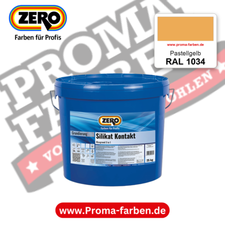 ZERO Sol-Silikatfarbe RAL 1034 Pastellgelb – im ZERO-MiX-System, online kaufen bei Proma Farben