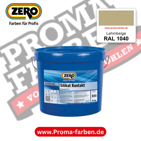 ZERO Sol-Silikatfarbe RAL 1040 Lehmbeige – im ZERO-MiX-System, online kaufen bei Proma Farben