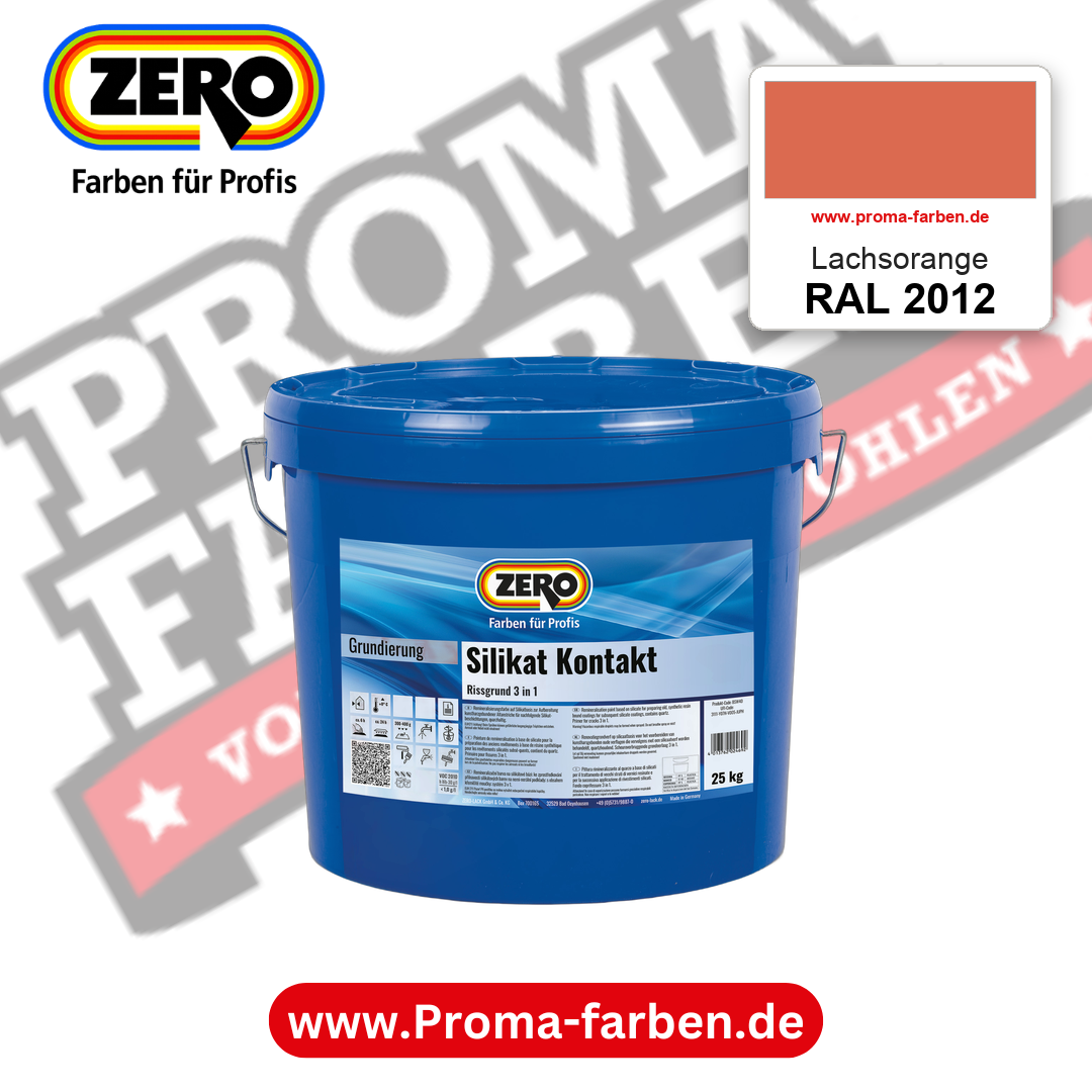 ZERO Sol-Silikatfarbe RAL 2012 Lachsorange – im ZERO-MiX-System, online kaufen bei Proma Farben