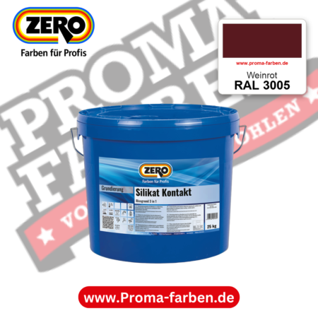 ZERO Sol-Silikatfarbe RAL 3005 Weinrot – im ZERO-MiX-System, online kaufen bei Proma Farben