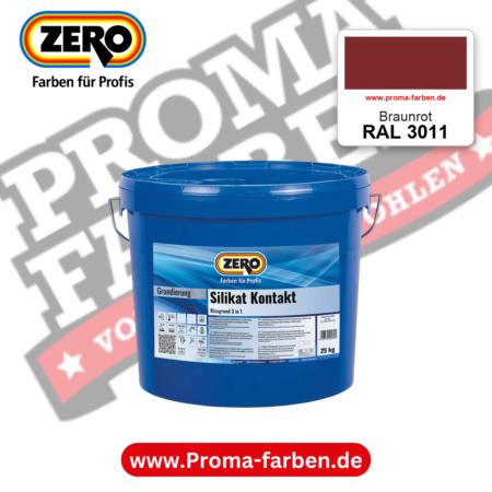 ZERO Sol-Silikatfarbe RAL 3011 Braunrot – im ZERO-MiX-System, online kaufen bei Proma Farben