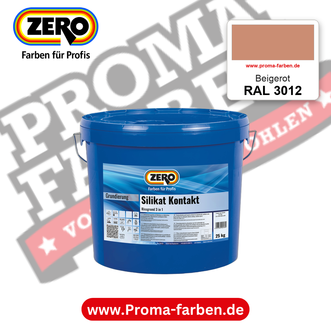 ZERO Sol-Silikatfarbe RAL 3012 Beigerot – im ZERO-MiX-System, online kaufen bei Proma Farben