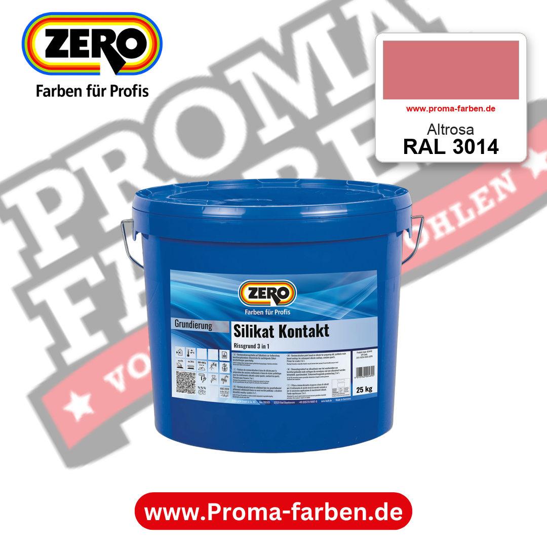 ZERO Sol-Silikatfarbe RAL 3014 Altrosa – im ZERO-MiX-System, online kaufen bei Proma Farben