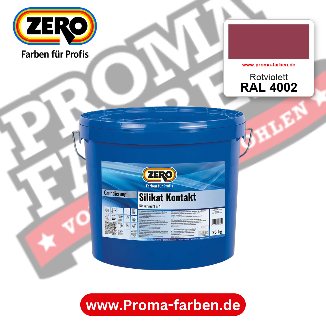 ZERO Sol-Silikatfarbe RAL 4002 Rotviolett – im ZERO-MiX-System, online kaufen bei Proma Farben