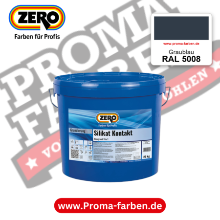 ZERO Sol-Silikatfarbe RAL 5008 Graublau – im ZERO-MiX-System, online kaufen bei Proma Farben