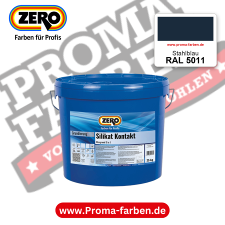 ZERO Sol-Silikatfarbe RAL 5011 Stahlblau – im ZERO-MiX-System, online kaufen bei Proma Farben