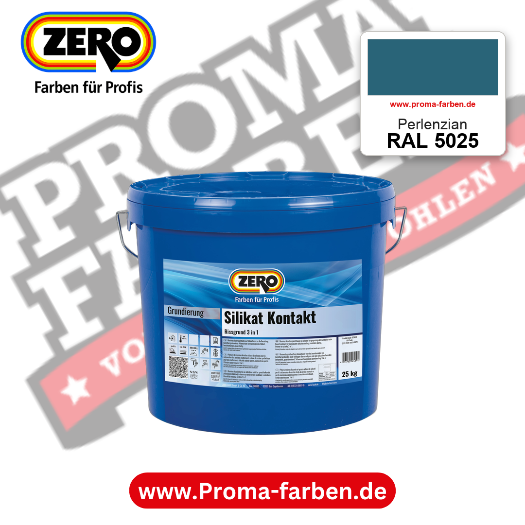 ZERO Sol-Silikatfarbe RAL 5025 Perlenzian – im ZERO-MiX-System, online kaufen bei Proma Farben