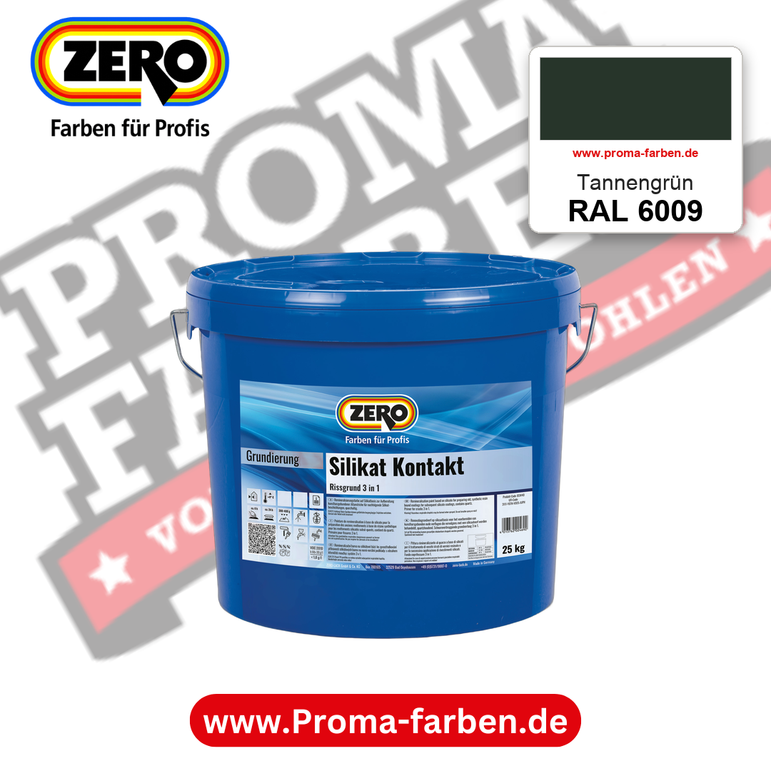 ZERO Sol-Silikatfarbe RAL 6009 Tannengrün – im ZERO-MiX-System, online kaufen bei Proma Farben