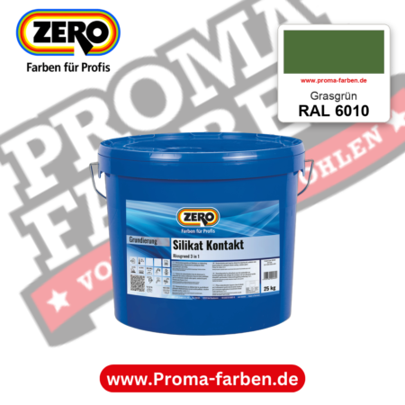 ZERO Sol-Silikatfarbe RAL 6010 Grasgrün – im ZERO-MiX-System, online kaufen bei Proma Farben