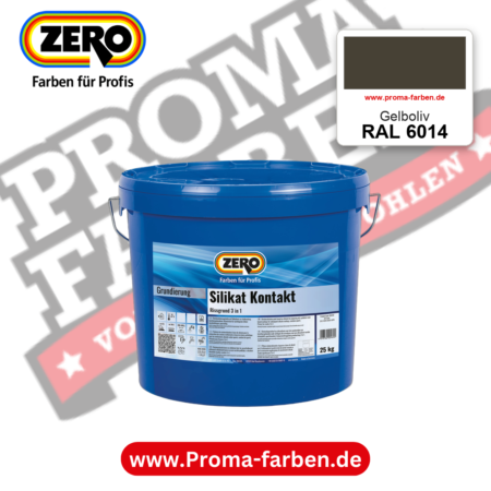 ZERO Sol-Silikatfarbe RAL 6014 Gelboliv – im ZERO-MiX-System, online kaufen bei Proma Farben