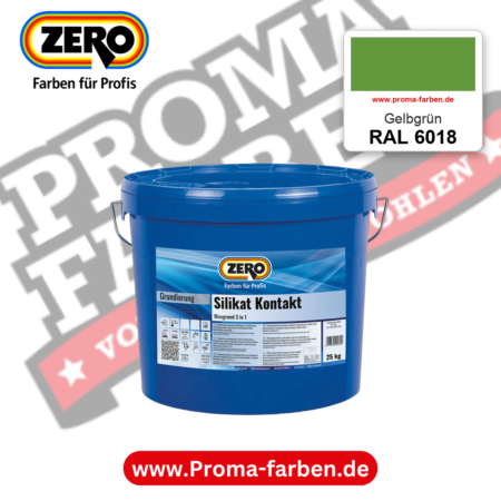 ZERO Sol-Silikatfarbe RAL 6018 Gelbgrün – im ZERO-MiX-System, online kaufen bei Proma Farben