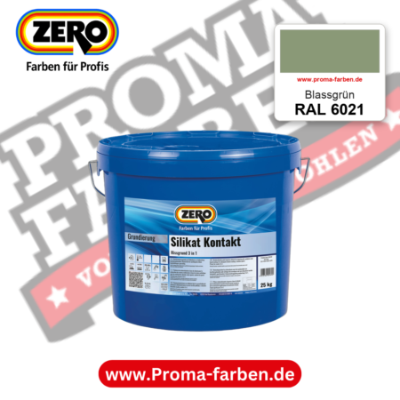 ZERO Sol-Silikatfarbe RAL 6021 Blassgrün – im ZERO-MiX-System, online kaufen bei Proma Farben