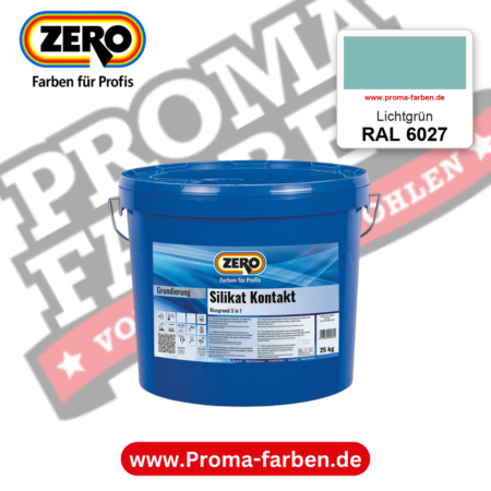ZERO Sol-Silikatfarbe RAL 6027 Lichtgrün – im ZERO-MiX-System, online kaufen bei Proma Farben