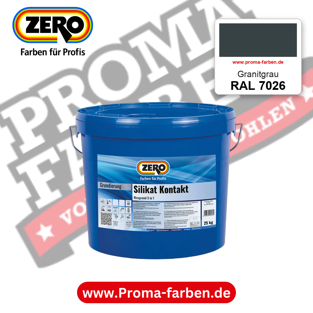 ZERO Sol-Silikatfarbe RAL 7026 Granitgrau – im ZERO-MiX-System, online kaufen bei Proma Farben