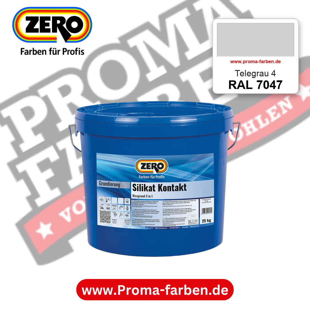 ZERO Sol-Silikatfarbe RAL 7047 Telegrau 4 – im ZERO-MiX-System, online kaufen bei Proma Farben