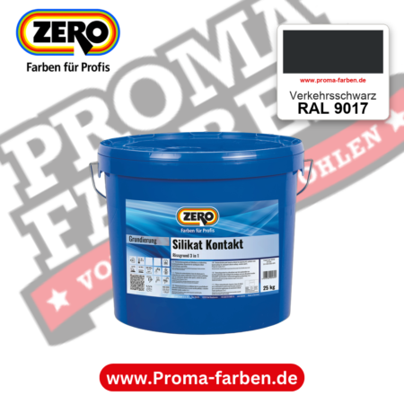 ZERO Sol-Silikatfarbe RAL 9017 Verkehrsschwarz – im ZERO-MiX-System, online kaufen bei Proma Farben