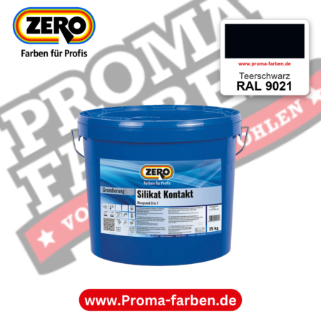 ZERO Sol-Silikatfarbe RAL 9021 Teerschwarz – im ZERO-MiX-System, online kaufen bei Proma Farben