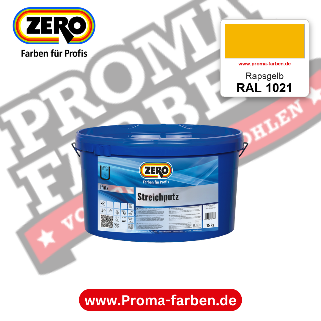 ZERO Streichputz RAL 1021 Rapsgelb – im ZERO-MiX-System, online kaufen bei Proma Farben
