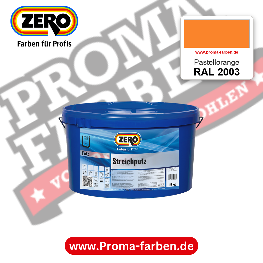 ZERO Streichputz RAL 2003 Pastellorange – im ZERO-MiX-System, online kaufen bei Proma Farben