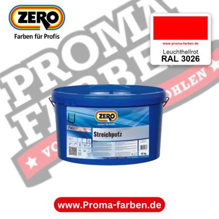 ZERO Streichputz RAL 3026 Leuchthellrot – im ZERO-MiX-System, online kaufen bei Proma Farben