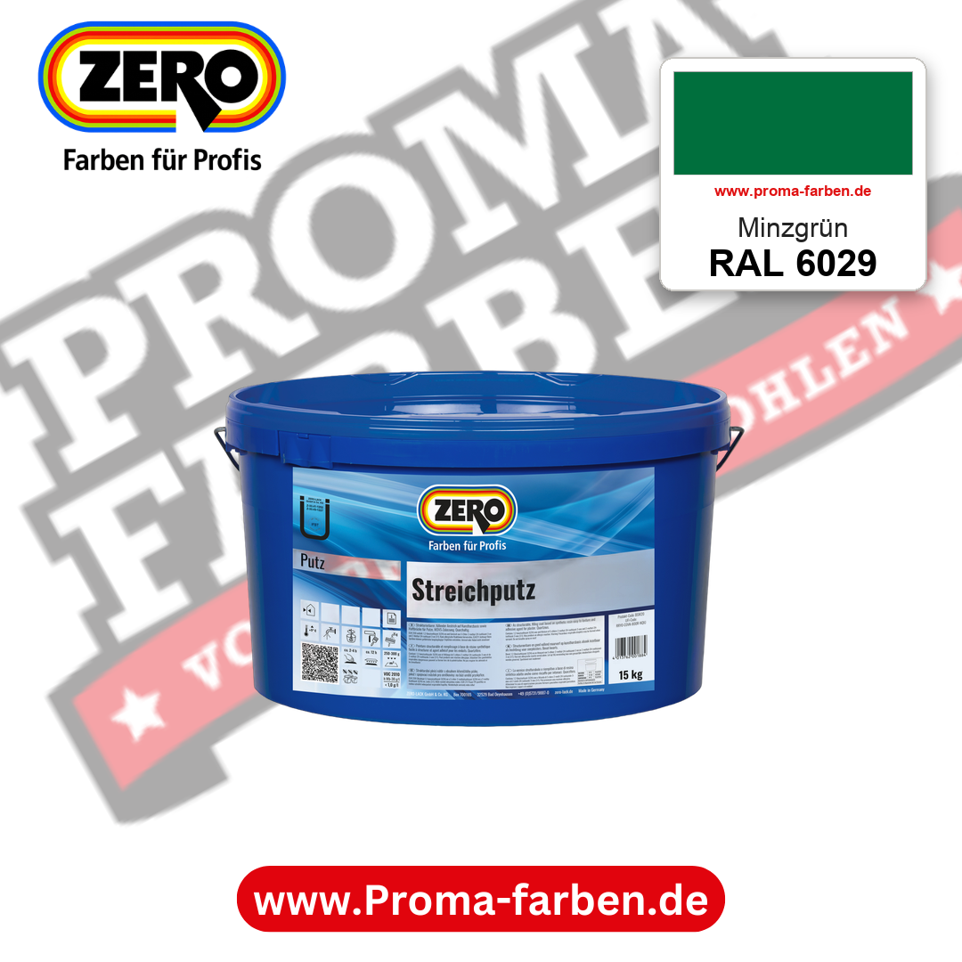 ZERO Streichputz RAL 6029 Minzgrün – im ZERO-MiX-System, online kaufen bei Proma Farben