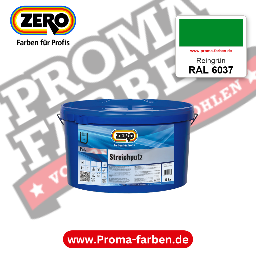 ZERO Streichputz RAL 6037 Reingrün – im ZERO-MiX-System, online kaufen bei Proma Farben