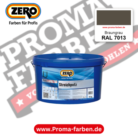 ZERO Streichputz RAL 7013 Braungrau – im ZERO-MiX-System, online kaufen bei Proma Farben