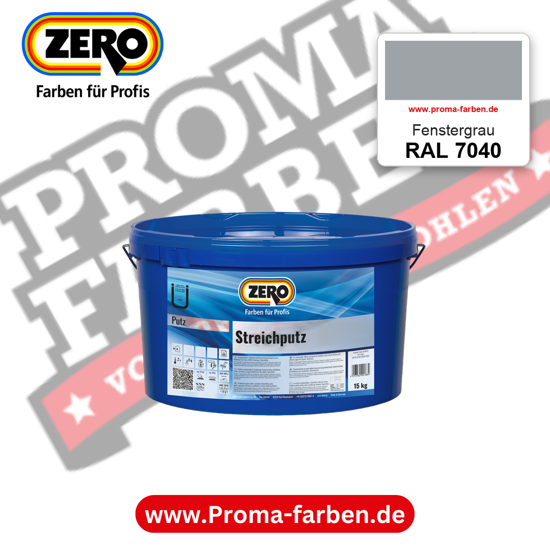ZERO Streichputz RAL 7040 Fenstergrau – im ZERO-MiX-System, online kaufen bei Proma Farben