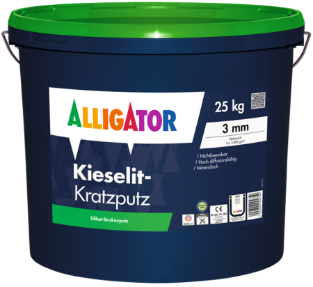 Alligator Kieselit-Kratzputz – 25 kg – mineralischer Silikat-Strukturputz, online kaufen bei Proma Farben