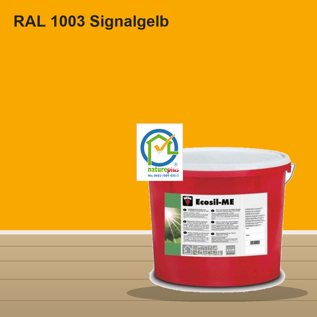 KEIM Ecosil-ME Wandfarbe RAL 1003 Signalgelb – mineralische Silikat-Innenfarbe, online kaufen bei Proma Farben