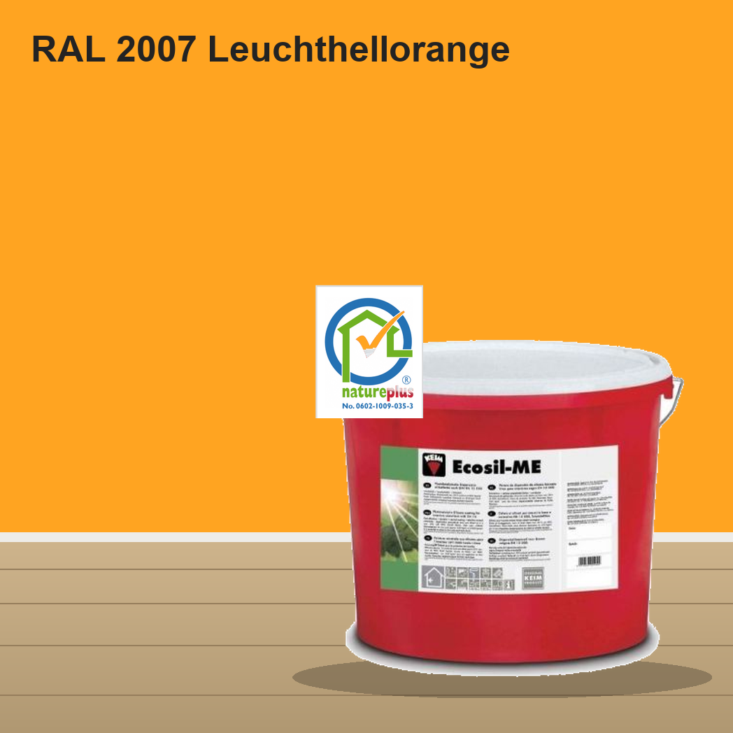 KEIM Ecosil-ME Wandfarbe RAL 2007 Leuchthellorange – mineralische Silikat-Innenfarbe, online kaufen bei Proma Farben