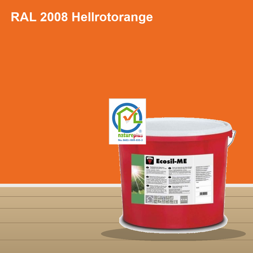 KEIM Ecosil-ME Wandfarbe RAL 2008 Hellrotorange – mineralische Silikat-Innenfarbe, online kaufen bei Proma Farben
