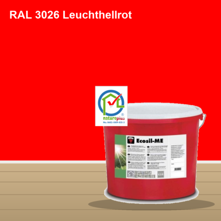KEIM Ecosil-ME Wandfarbe RAL 3026 Leuchthellrot – mineralische Silikat-Innenfarbe, online kaufen bei Proma Farben